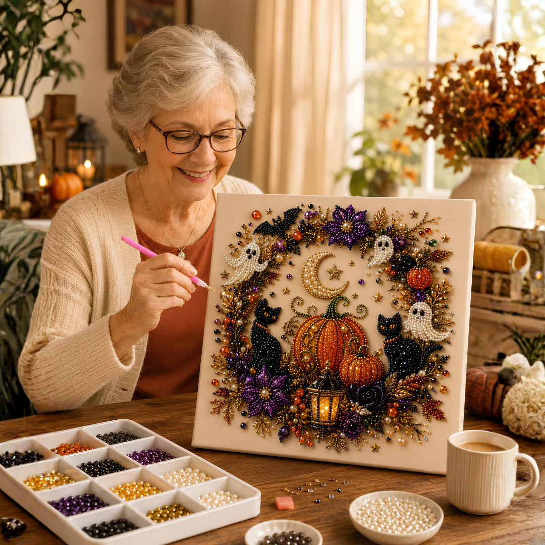 🎃 EARLY HALLOWEEN SALE 50% OFF 🔥 Halloween Pearl Art DIY Kits ✨ Unbox The Magic Of Halloween Crafting