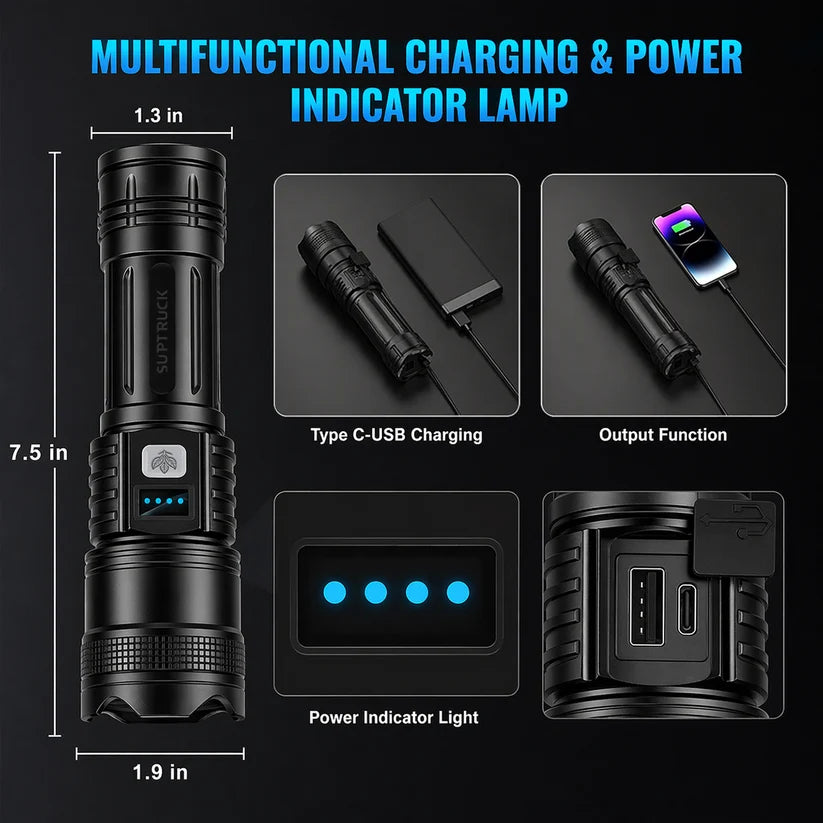 EXCLUSIVE DEAL 70% OFF +🎁 2026 Version Super Bright Ultimate Survival Flashlight |3M+ SOLD🏆80X Brighter Beam|120-Hour Battery |Advanced COB LEDs