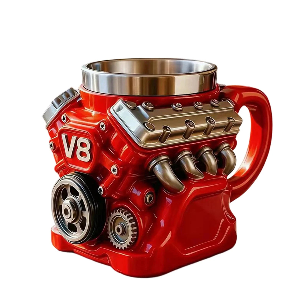 ☕ LIMITED SALE 45% OFF 🔥 V8 Engine Stainless Steel Coffee Mug - Unleash the Power of Your Morning
