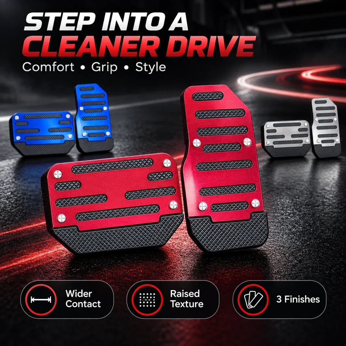 2/3PCS NonSlip Universal Automatic Foot Brake Gas Cover Pad Pedal Accessories Car