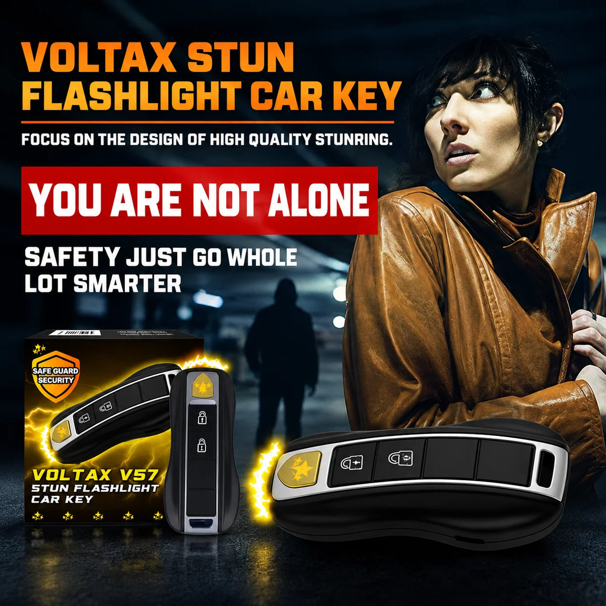 💥 LAST DAY 49% OFF ️🔥 VOLTAX V57 Hi-Tech Stun Car Key ⚡