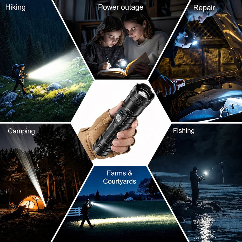 EXCLUSIVE DEAL 70% OFF +🎁 2026 Version Super Bright Ultimate Survival Flashlight |3M+ SOLD🏆80X Brighter Beam|120-Hour Battery |Advanced COB LEDs