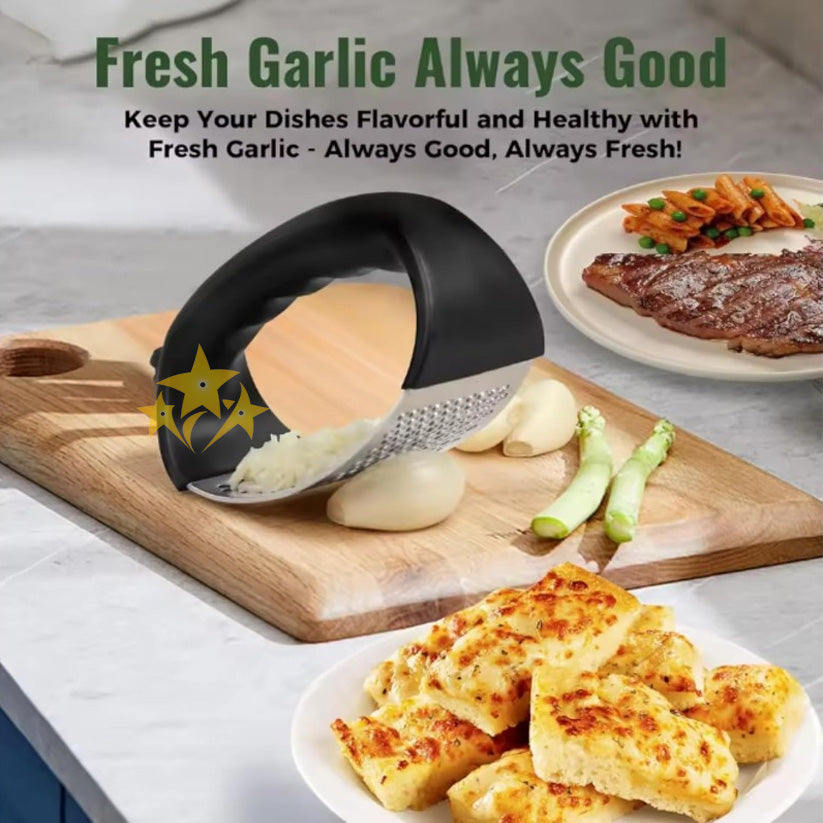 ✨ LAST DAY 49% OFF 🧄 Ergonomic Stainless Steel Garlic Press Rocker