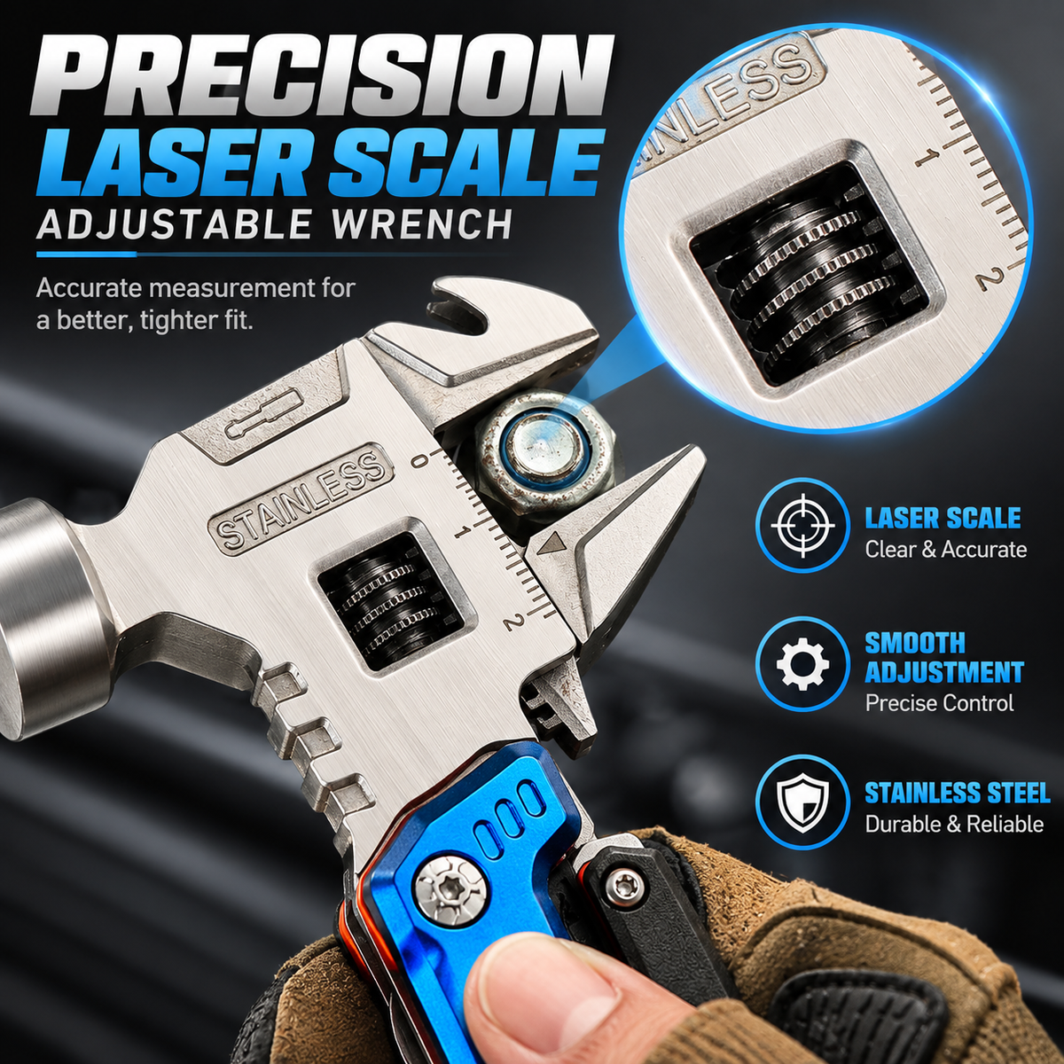 🔥 XMAS PRE-SALE 49% OFF 🔧 Portable 18-In-1 Multifunctional Wrench Hammer Tools