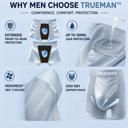 SUMMER SALE 60% OFF 💎 TRUEMAN™ Premium Leakproof Bamboo IceSilk Boxer