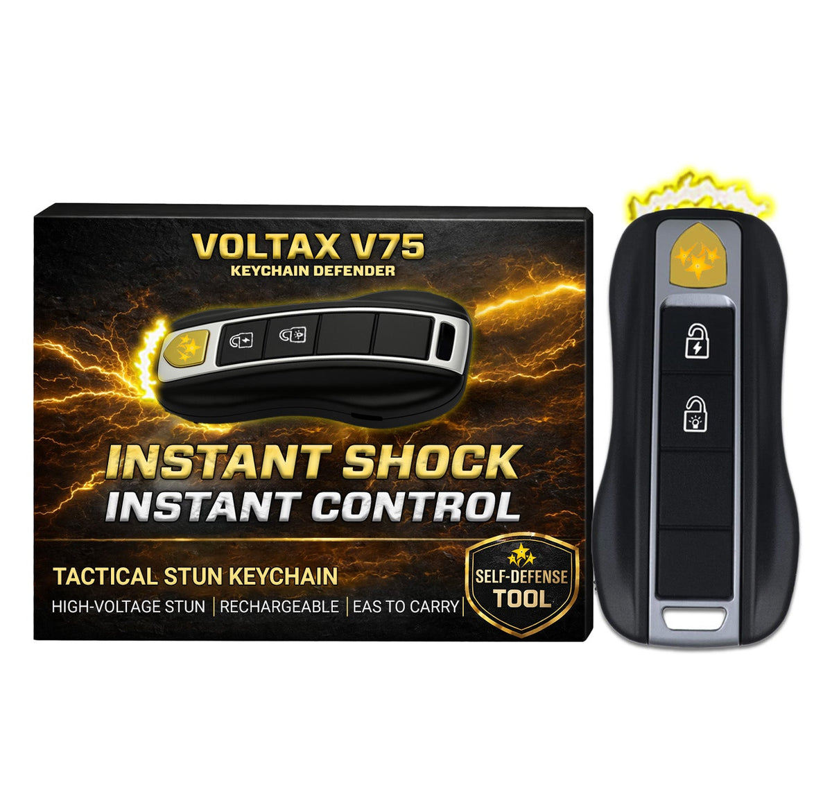 💥 BEST DEAL 75% OFF ️🔦 2026 Upgraded Voltax V75 Stun Car Keychain ⚡