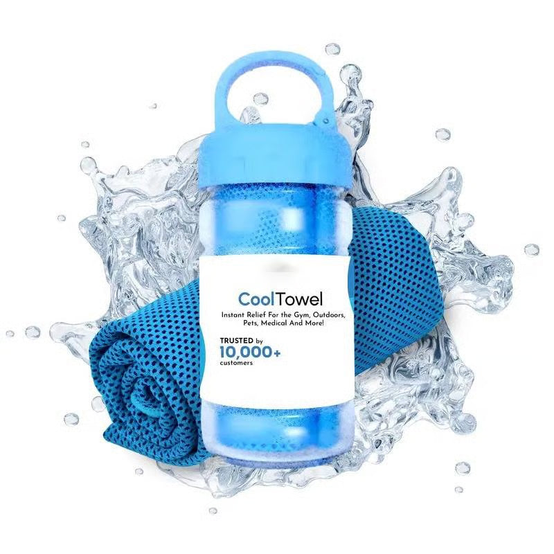 ❄ Cooling Towel for Hot Summer & Outdoor Activities – Quick-Dry Microfiber Sweat Towel