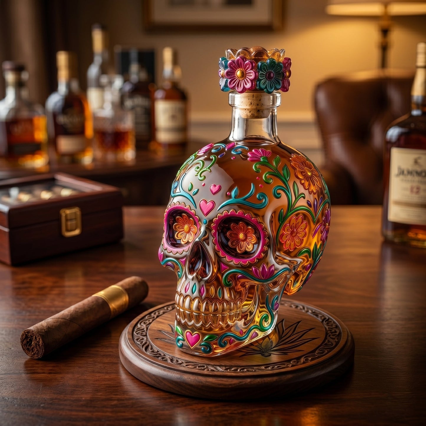 LIMITED Edition 🔥 Calavera de Oro – Limited Artisan Decanter