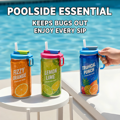 🔥 SUMMER ESSENTIALS ⛱️ Reusable Soda Can Lid with Straw 🍹