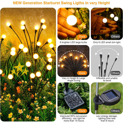 🎄 EARLY CHRISTMAS SALE 49% OFF 🔥 6 LED Solar Powered Firefly Garden Light