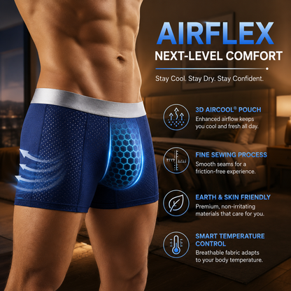 🔥 BEST DEAL 70% OFF 🔥 AirFlex™ Premium Leakproof IceSilk Mesh Men's Boxer