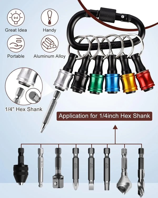 🎉 LAST DAY 49% OFF 🔥 Keychain Bits Holders (Set of 6PCs)