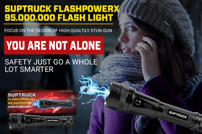💥 2025 Hot Deals 75% OFF ️🔦 SUPTRUCK™ Flash Power X95 Hi-Tech Flashlight ⚡ Defend with Max Power