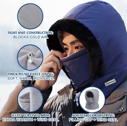 ❄ Early Christmas 70% OFF 🌡️ WinterLock™ 4in1 360° Windproof Thermal Hood (Hat, Mask, Neck & Ear Warmer)