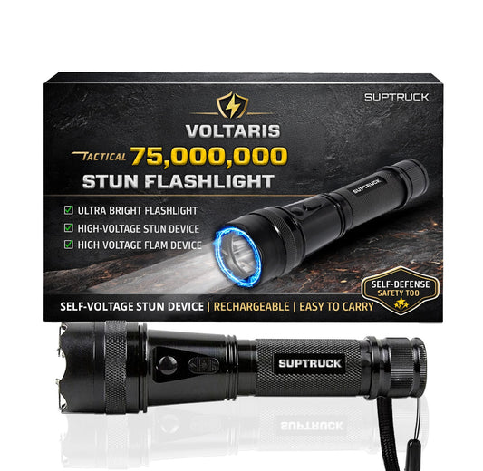 💥 2026 New Year Sale 75% OFF ️🔦 SUPTRUCK™ Voltaris 75M Stun Flashlight ⚡