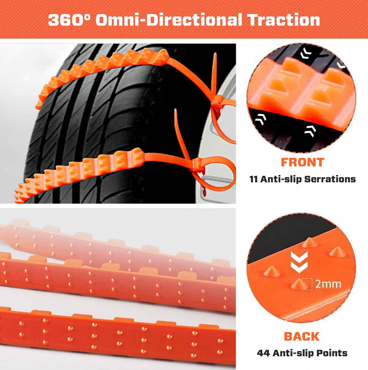 🎄Pre-Christmas Sale 70% OFF🔥2025 Upgraded SUPTRUCK™ SnowTrax Tire Chains (10PCs/Box)