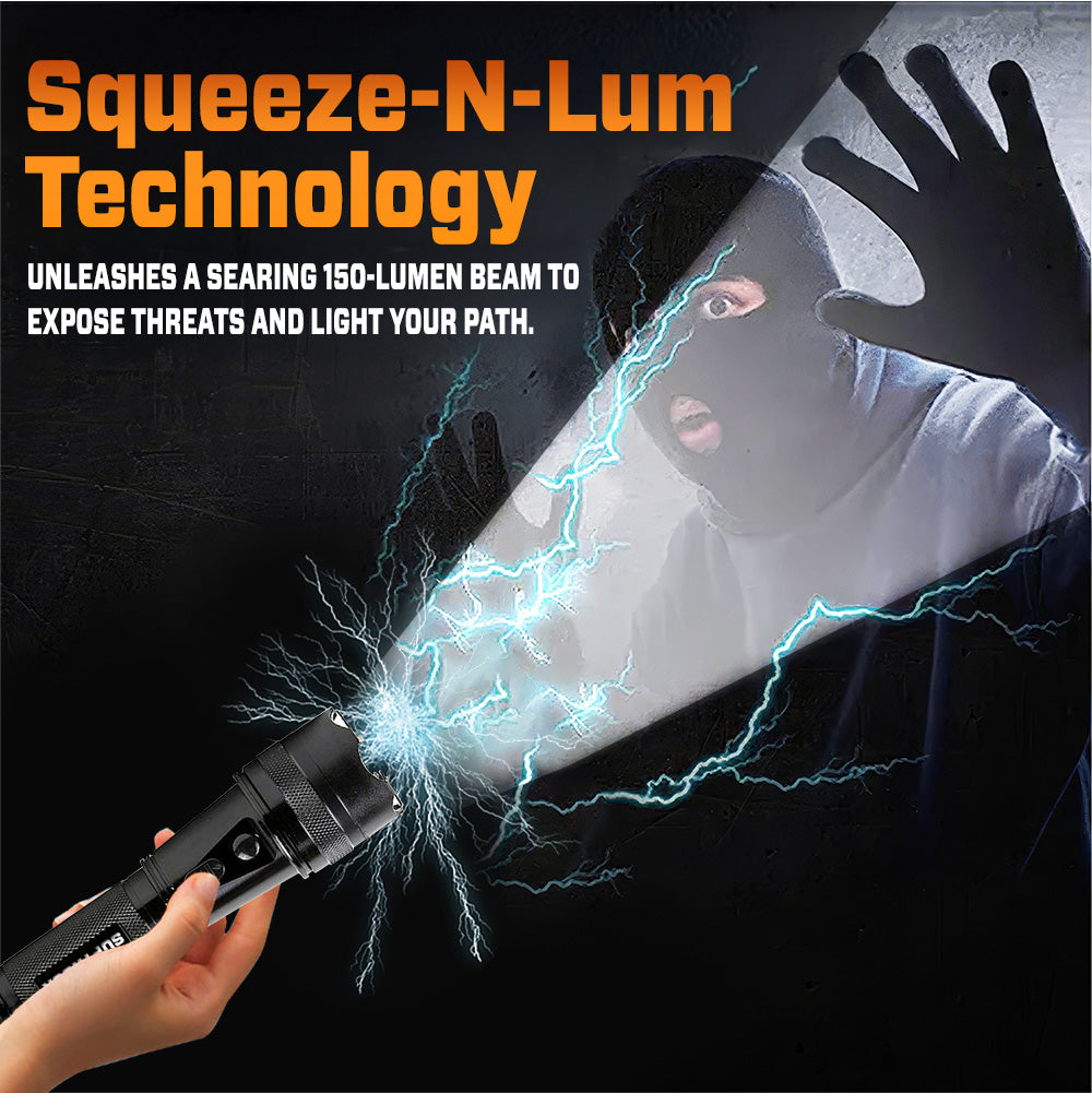 💥 2025 Upgrade 75% OFF ️🔦 SUPTRUCK™ VoltGuard X95 2in1 Stun Flashlight ⚡ Light in Dark, Power in Danger