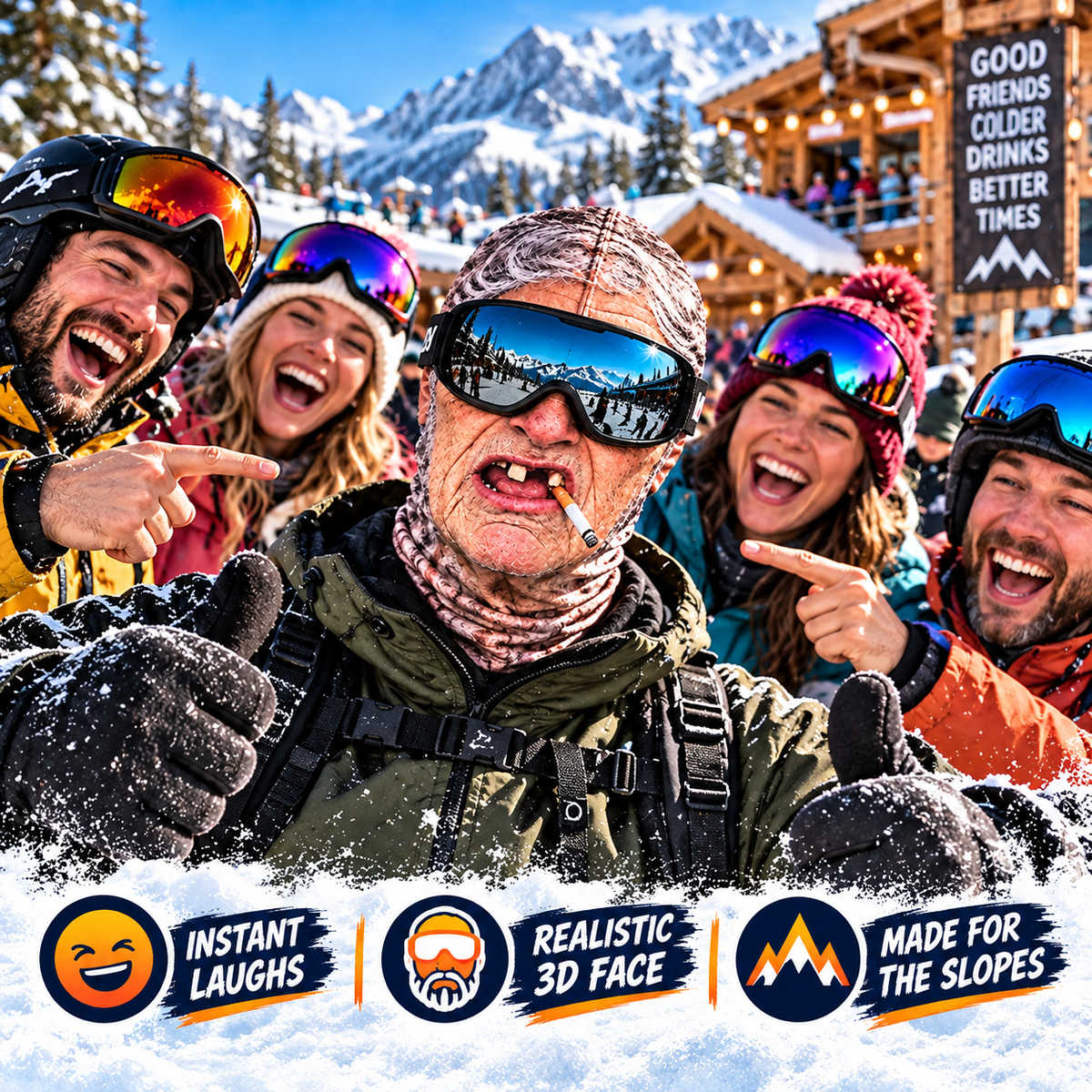 ⛄ WINTER DEAL 49% OFF 🥽 Funny Face Mask 3D Printed Balaclava