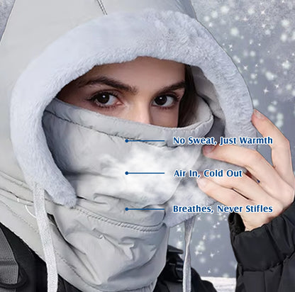 ❄ Early Christmas 70% OFF 🌡️ WinterLock™ 4in1 360° Windproof Thermal Hood (Hat, Mask, Neck & Ear Warmer)
