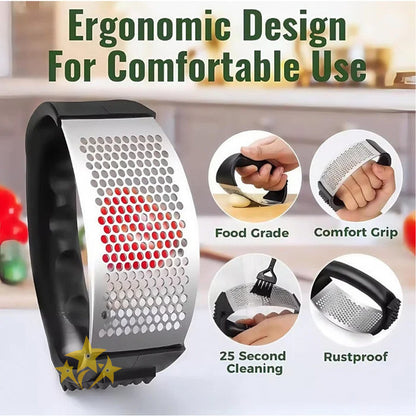✨ LAST DAY 49% OFF 🧄 Ergonomic Stainless Steel Garlic Press Rocker