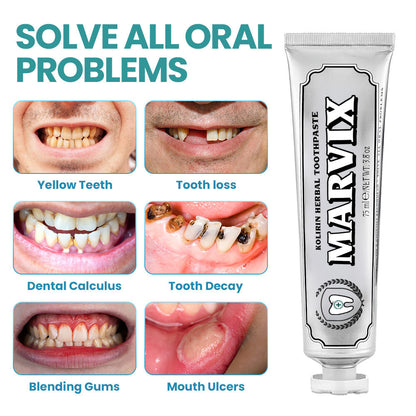 💥 2026 Upgraded 75% OFF ️🦷 Marvix™ Kolirin Herbal Toothpaste - Solve all Oral Problems