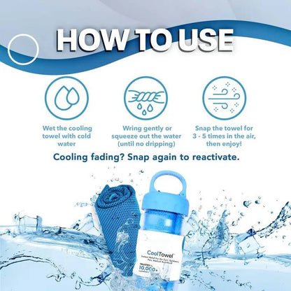 ❄ Cooling Towel for Hot Summer & Outdoor Activities – Quick-Dry Microfiber Sweat Towel