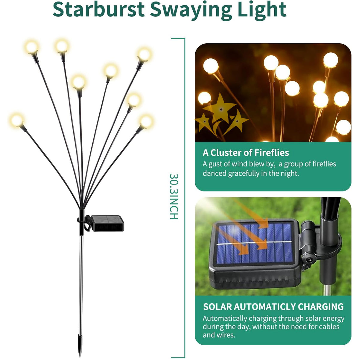 🎄 EARLY CHRISTMAS SALE 49% OFF 🔥 6 LED Solar Powered Firefly Garden Light