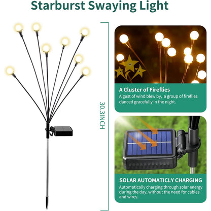 🎄 EARLY CHRISTMAS SALE 49% OFF 🔥 6 LED Solar Powered Firefly Garden Light
