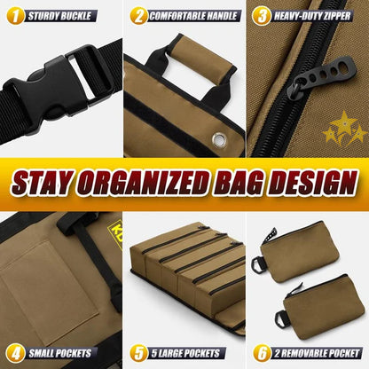 ❄️ EARLY CHRISTMAS 49% OFF 🛠️ Multi-Purpose Roll-Up Tool Bag | For Garage, Truck & Jobsite