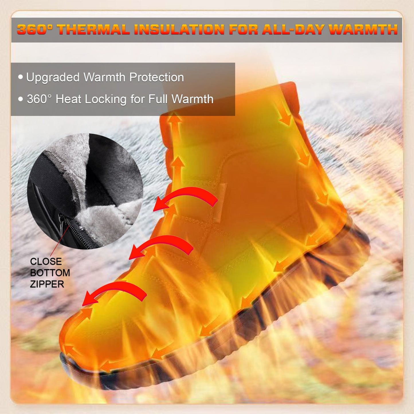 ️🎉 Early Christmas Sale 70% OFF ❄ FANCY STAR™ Premium Warm Thermal Lined Anti-Slip Snow Boots ️⛸️