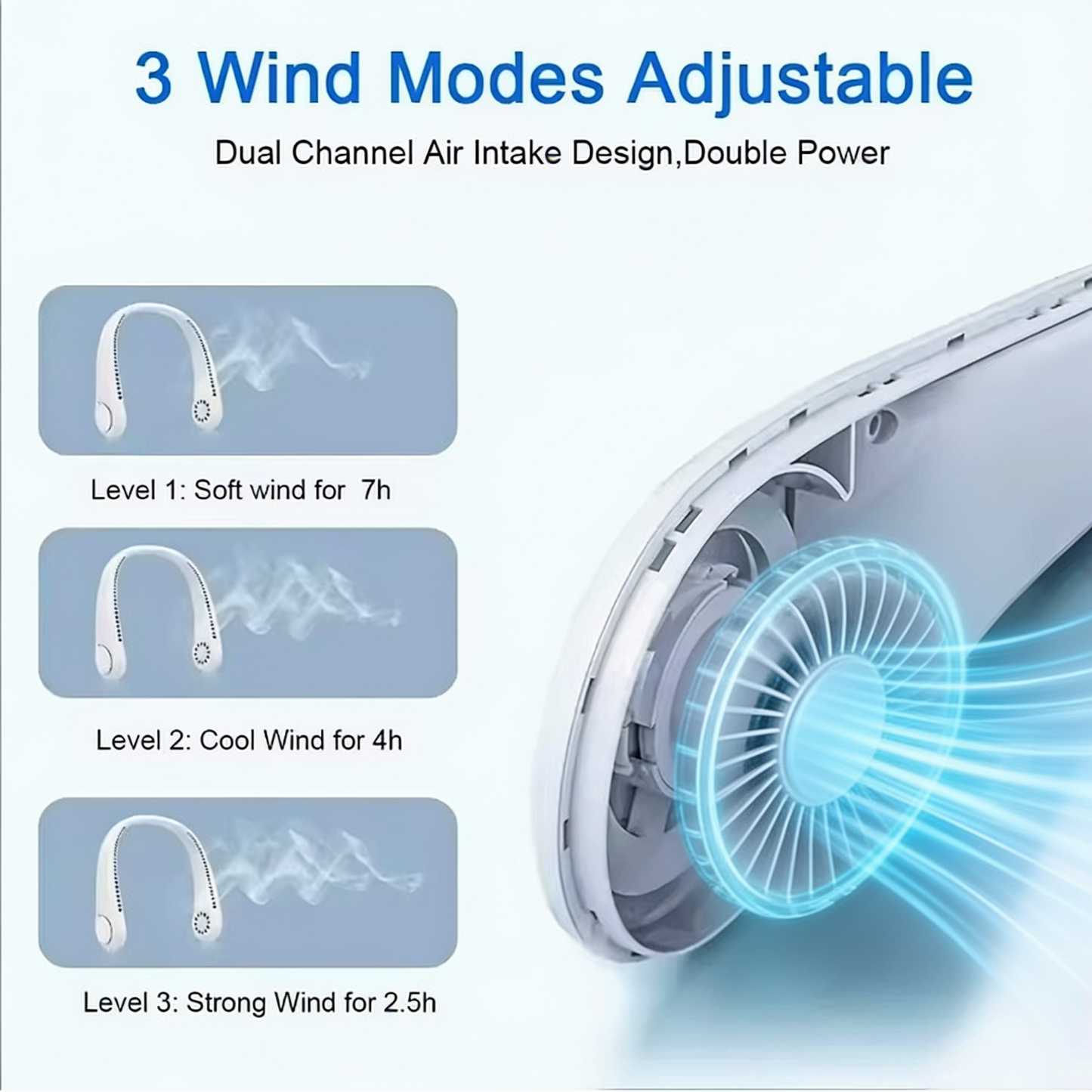 🎯 2026 Summer Sale 70% OFF 🔥 Hands Free Neck Fan for Hot Summer Day