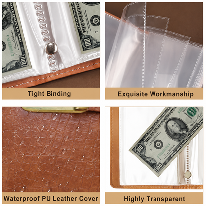 💵 LIMITED DEAL 70% OFF 🔒100 Transparent Pocket Currency Collectors Album