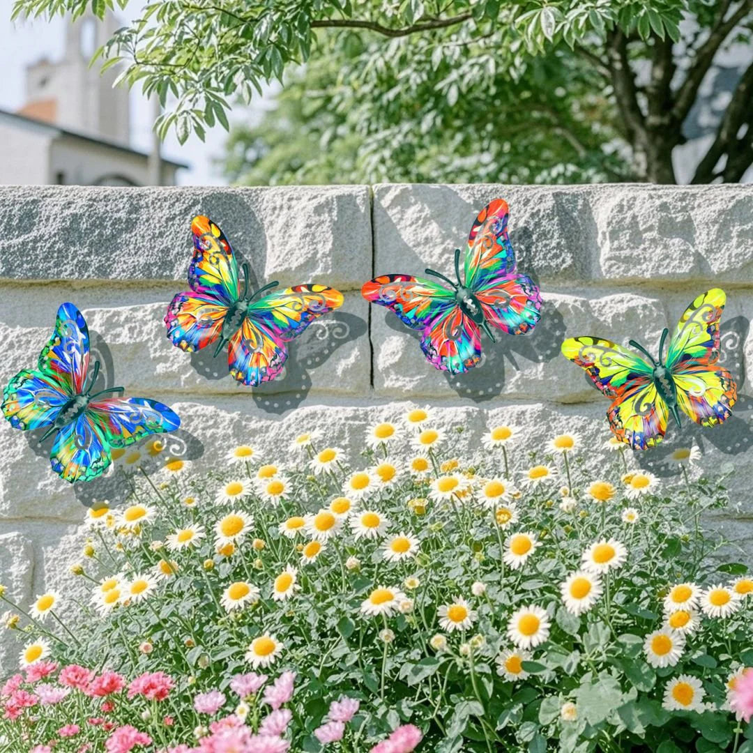 LAST DAY 49% OFF 🦋 A complete set! 4Pcs Butterfly Metal Wall Decor 🤩