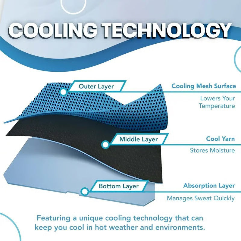 ❄ Cooling Towel for Hot Summer & Outdoor Activities – Quick-Dry Microfiber Sweat Towel
