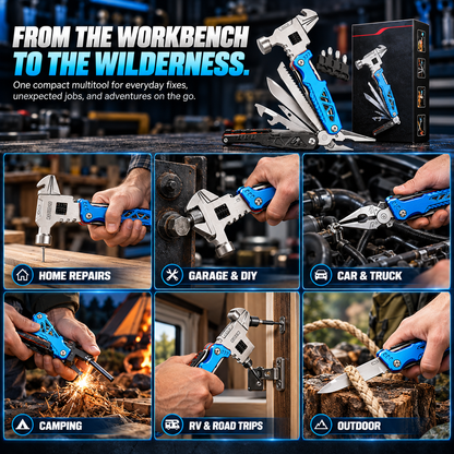 🔥 XMAS PRE-SALE 49% OFF 🔧 Portable 18-In-1 Multifunctional Wrench Hammer Tools