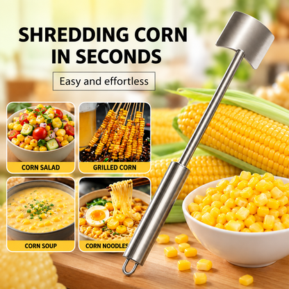 💥 LAST DAY 49% OFF 🌽 (2-Pcs) Long Handle Stainless Steel Corn Stripping Tool
