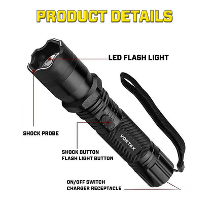 💥 2025 Upgraded 75% OFF ️🔦 VORTAX X95 2in1 Tactical Stun & Flashlight ⚡ Light Your Path,  Stop Any Threat