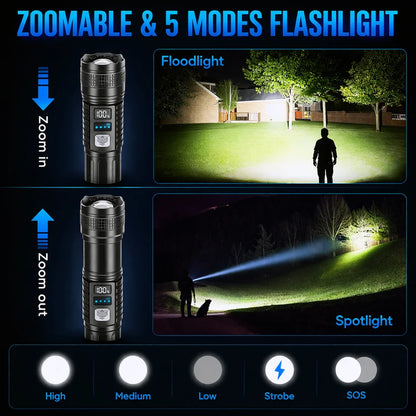 EXCLUSIVE DEAL 70% OFF +🎁 2026 Version Super Bright Ultimate Survival Flashlight |3M+ SOLD🏆80X Brighter Beam|120-Hour Battery |Advanced COB LEDs