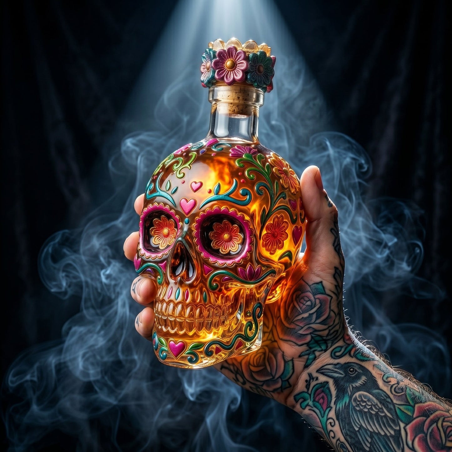 LIMITED Edition 🔥 Calavera de Oro – Limited Artisan Decanter