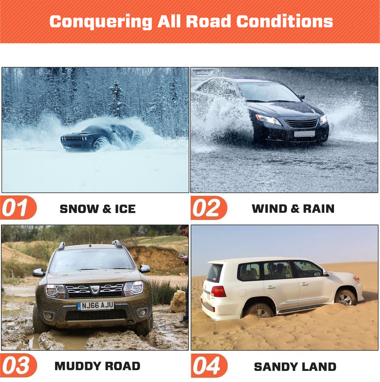 🎄Pre-Christmas Sale 70% OFF🔥2025 Upgraded SUPTRUCK™ SnowTrax Tire Chains (10PCs/Box)