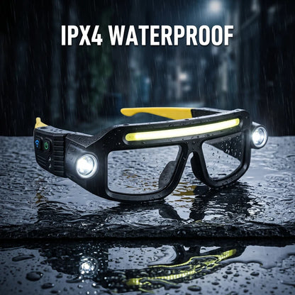 💥 BLACK FRIDAY 49% OFF 🔦 Rechargeable LED Headlamp Glasses – Hands-Free Lighting