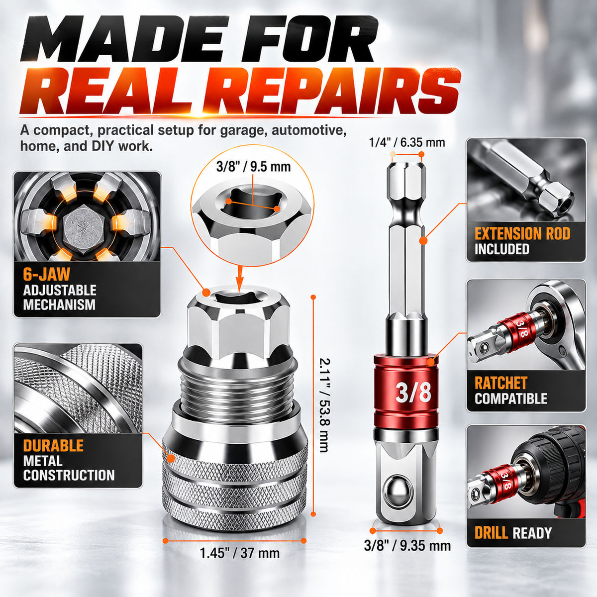 💥 LAST DAY 49% OFF 🔥 Multi-function Universal Socket Wrench Tool