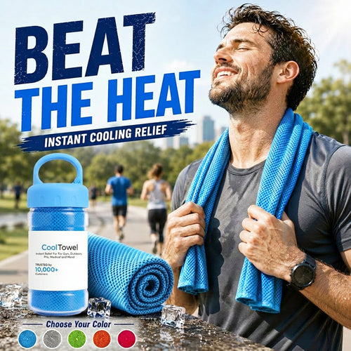 ❄ Cooling Towel for Hot Summer & Outdoor Activities – Quick-Dry Microfiber Sweat Towel