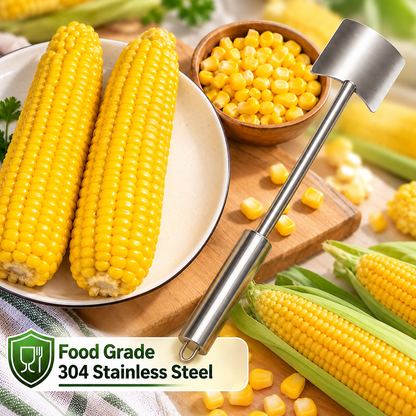 💥 LAST DAY 49% OFF 🌽 (2-Pcs) Long Handle Stainless Steel Corn Stripping Tool