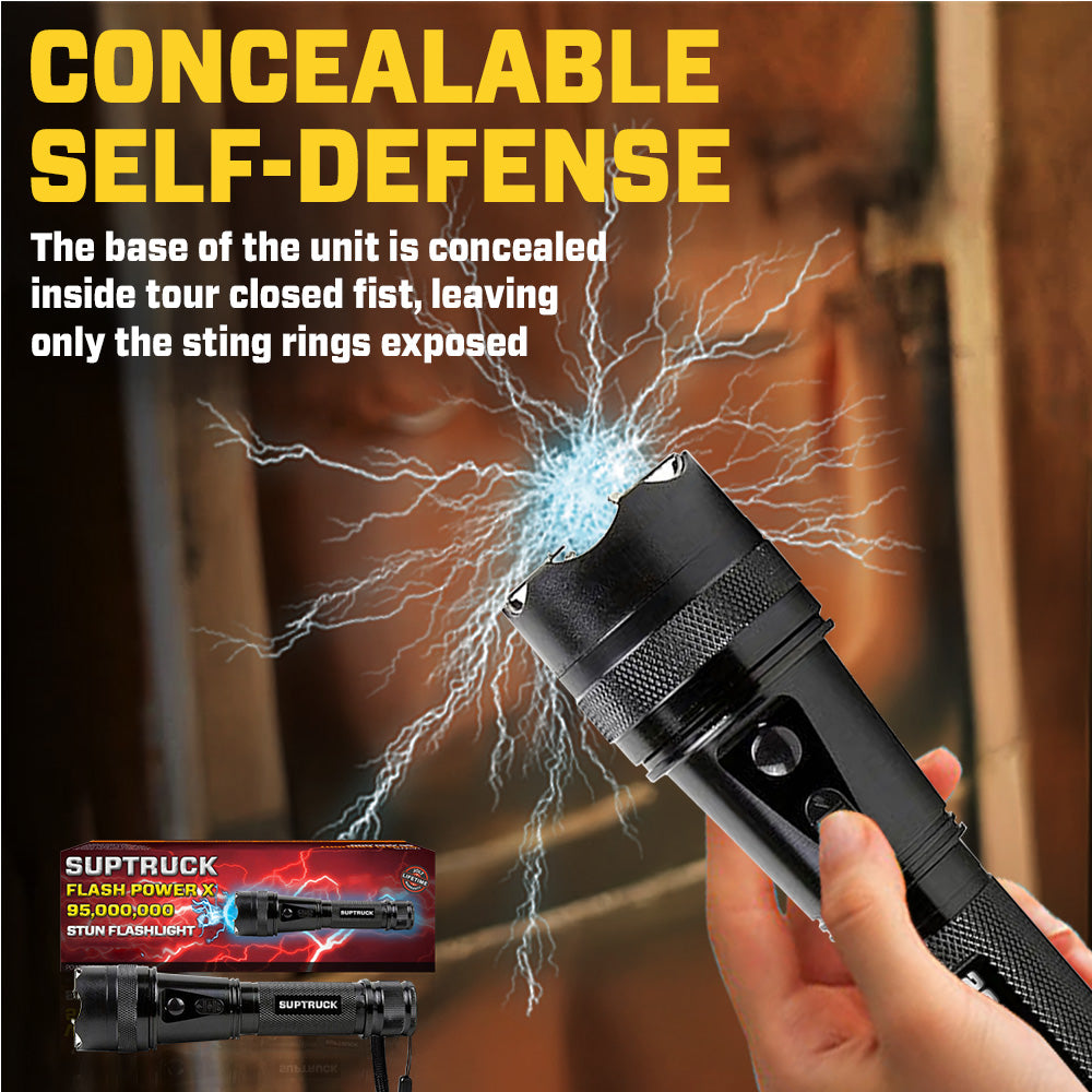 💥 2025 Hot Deals 75% OFF ️🔦 SUPTRUCK™ Flash Power X95 Hi-Tech Flashlight ⚡ Defend with Max Power