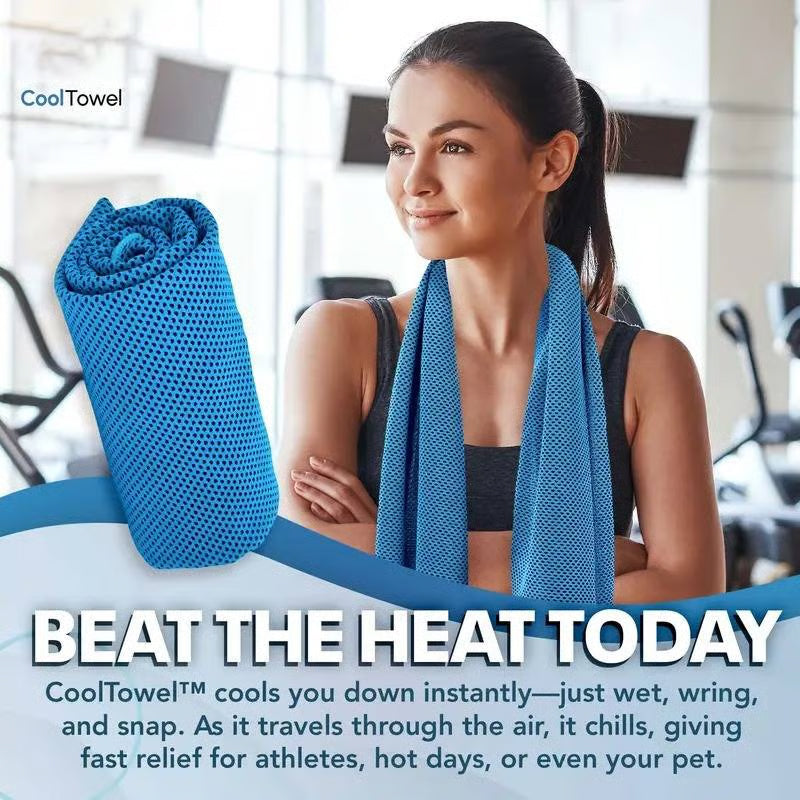 ❄ Cooling Towel for Hot Summer & Outdoor Activities – Quick-Dry Microfiber Sweat Towel