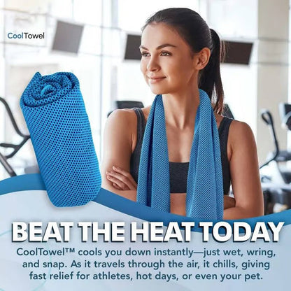 ❄ Cooling Towel for Hot Summer & Outdoor Activities – Quick-Dry Microfiber Sweat Towel