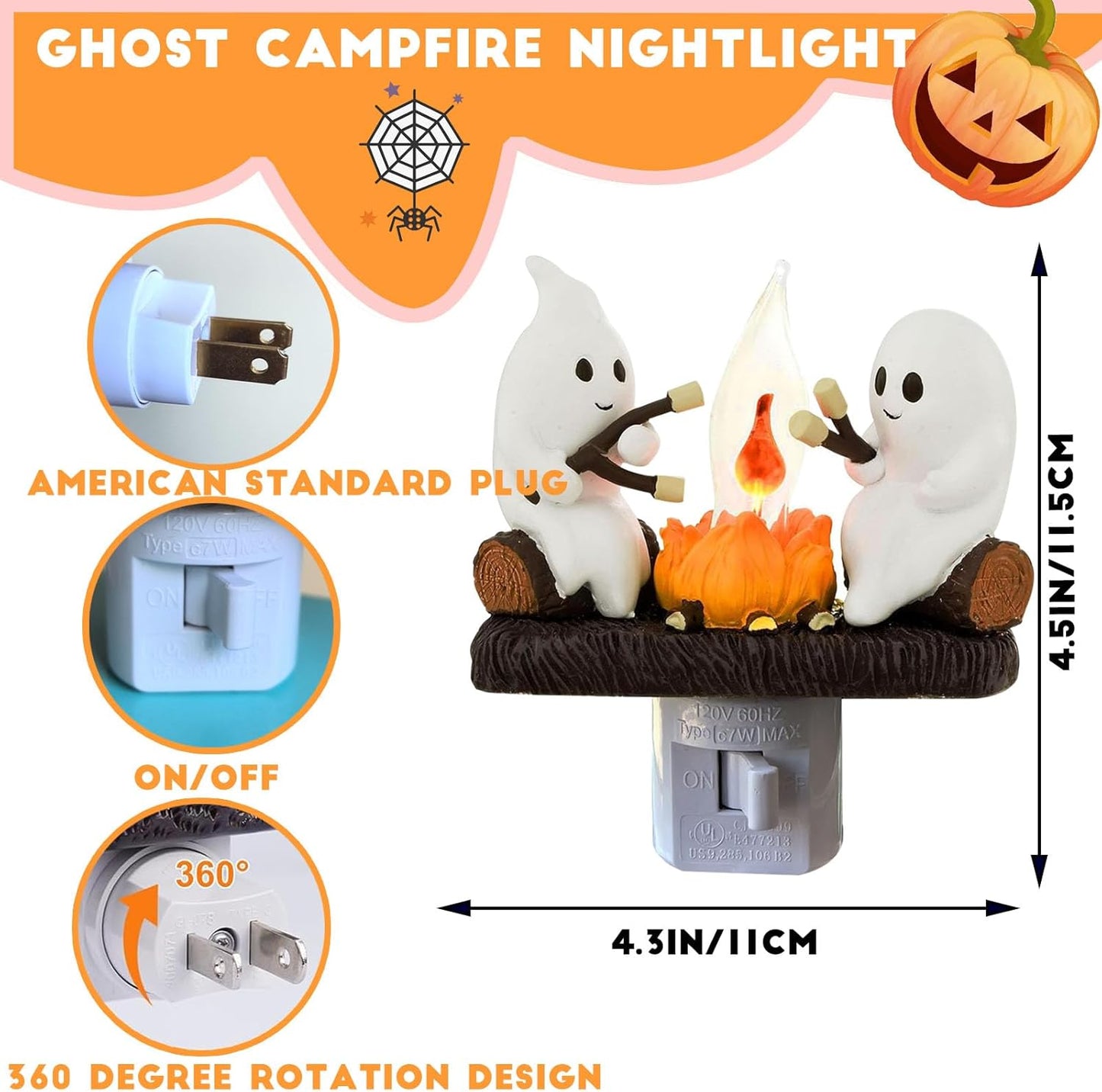 🎃 Pre-Halloween Sale 75% OFF 👻 2025 Spooky & Cute Bonfire Ghost Night Light