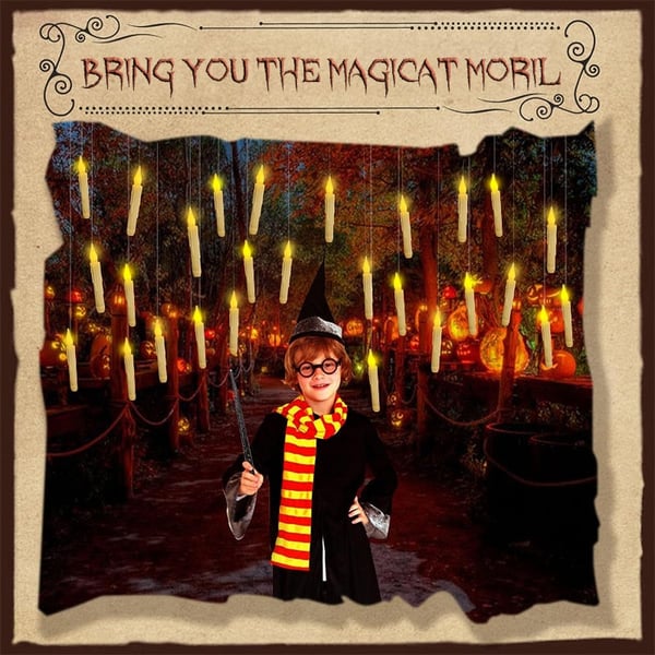 2025 Holiday Magic Flameless Floating Candles (12PCs With Wand)