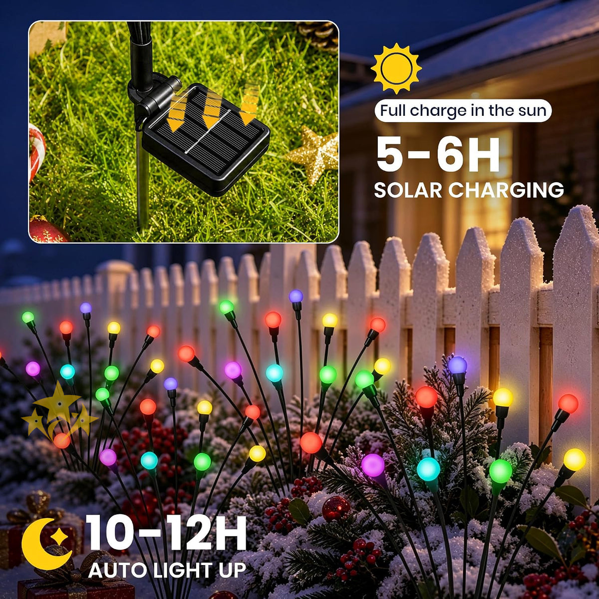 🎄 EARLY CHRISTMAS SALE 49% OFF 🔥 6 LED Solar Powered Firefly Garden Light